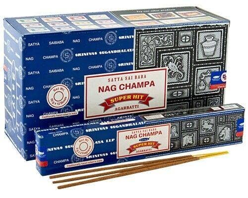 Satya Nag Champa Aroma  Incense - 15 Sticks Pack (12 Packs Per Box) US Seller