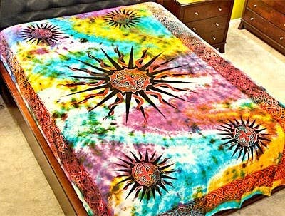 Celtic Sun Tapestry (Tie Dye) - 72" x 108"