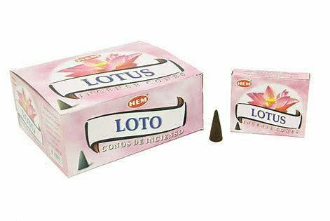 Lotus Hem Incense Cones Bulk Wholesale 120 Cones 1 Box