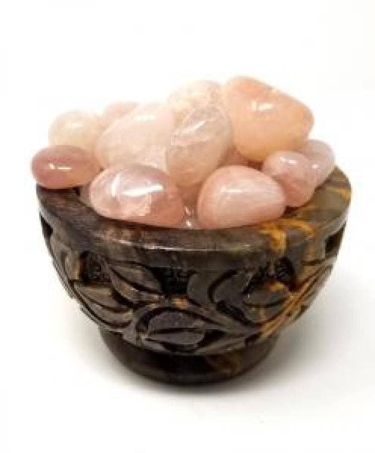 Rose Quartz Tumbled Stone 1 Lb (Genuine Polished Gemstone)