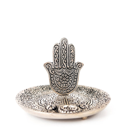 2 Pieces Hamsa Hand Incense Stick/Cone Burner - 4.5"D, 3"H