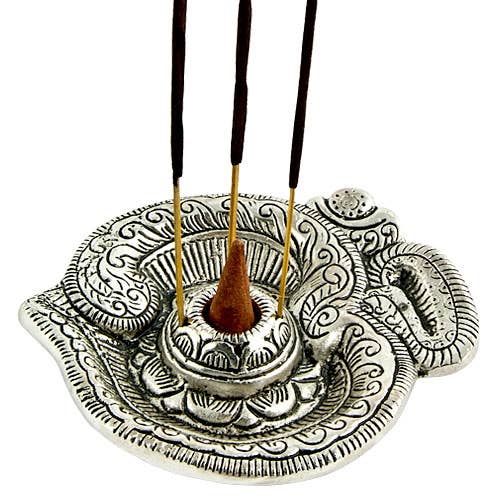 2 Pieces Om Symbol Incense Stick/Cone Burner - 5"L, 4.5"W