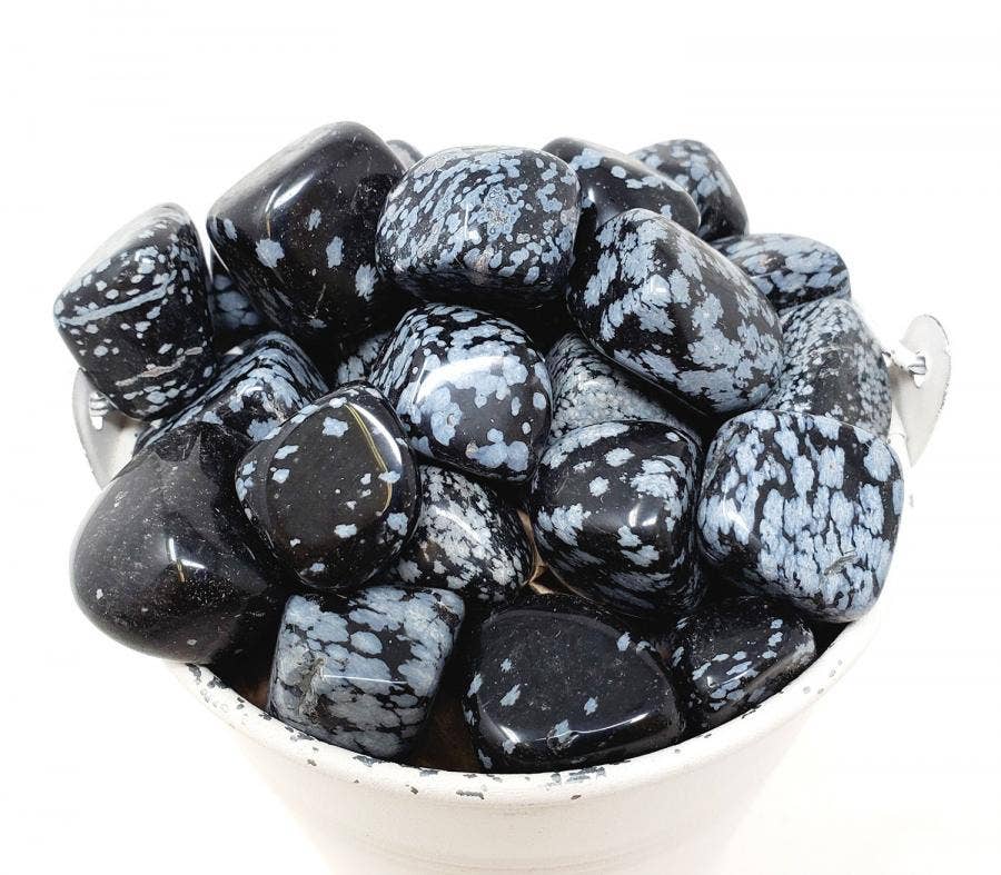 Snowflake ObsidianTumbled Stone 1 Lb