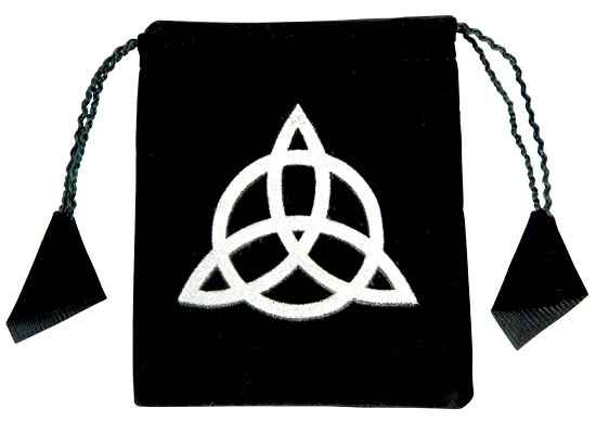 6 Pieces Triquetra Drawstring Velvet Bag - 3.5"x4.5"