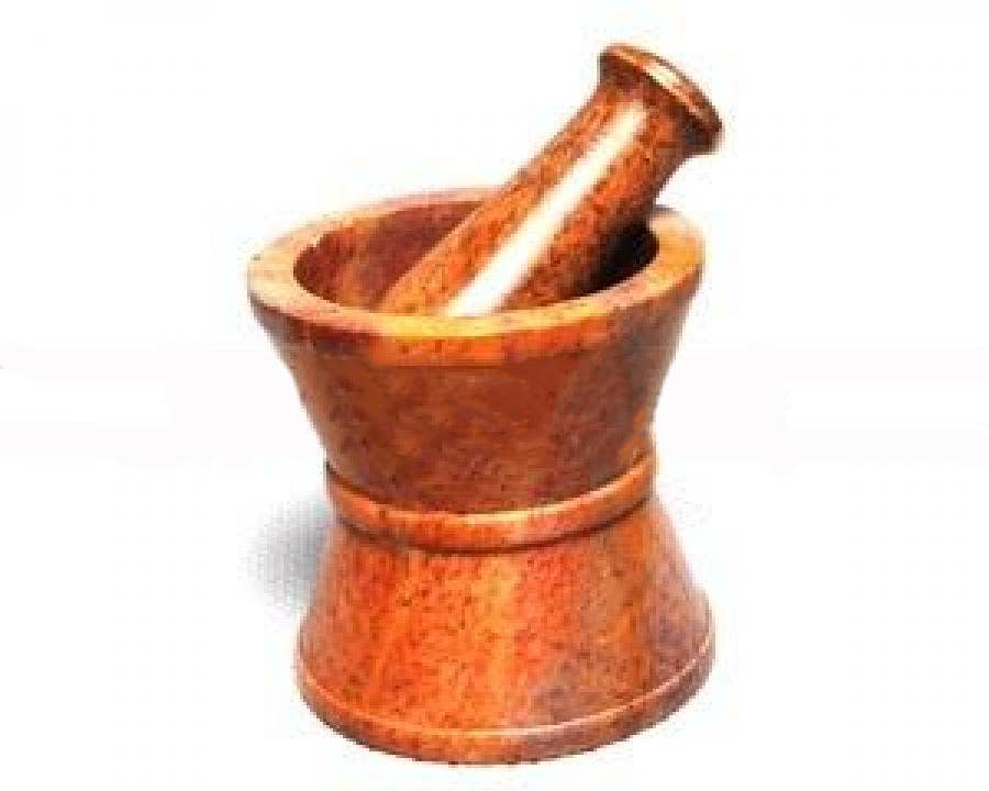 Small Old Style Pharmacy Type Mortar & Pestle 3"D,3"H