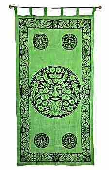 Green Man Curtain - 44"x88"