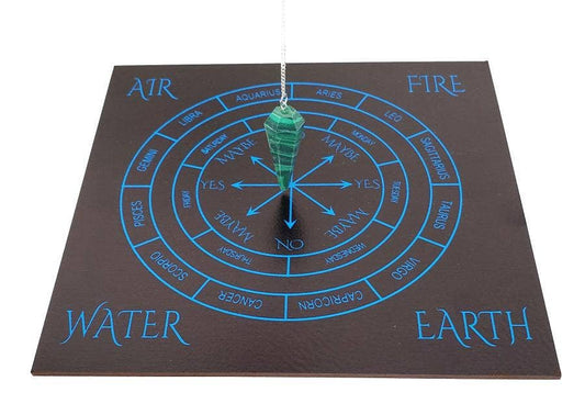 Blue Print Elemental Zodiac Sign Pendulum / Altar Board 8"