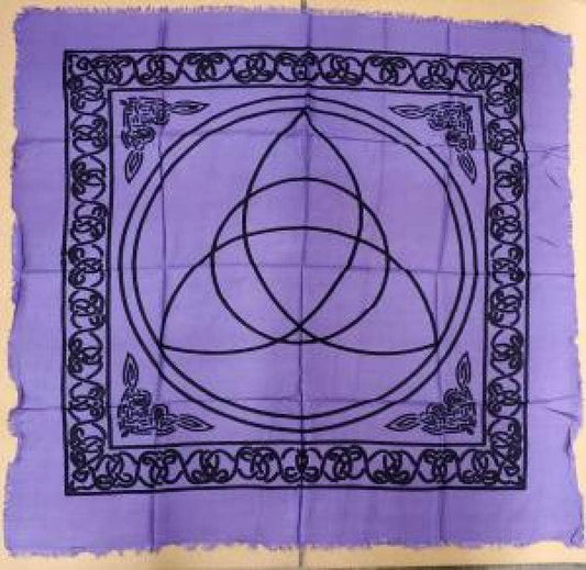 Triquetra Altar Cloth 36x36" Purple/black