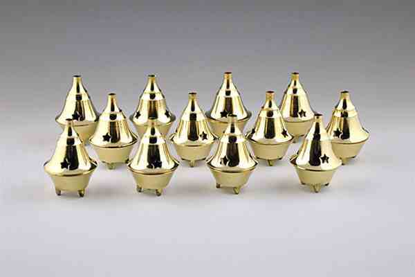 12 Pieces Brass Cone Burner Set - 2"H