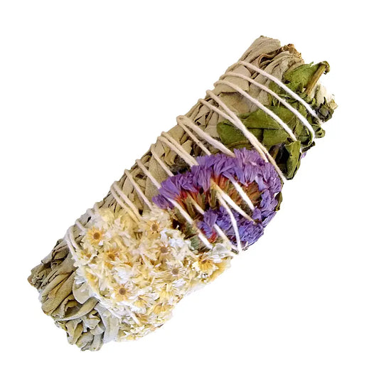 Floral Sage -White Sage, Eucalyptus, Purple & Whi