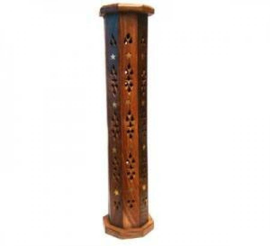 Tower Wooden Incense Burner for Sticks and Cones Choose Your Design