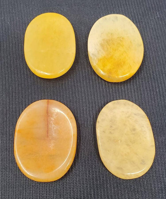 Worry Gemstone - Yellow Aventurine Oval Stones (4 Pack) 1-1.