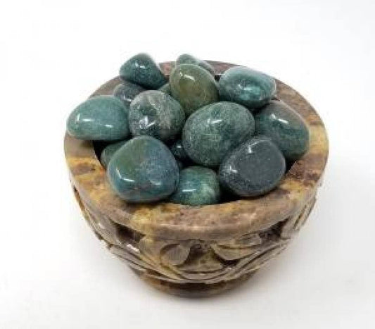 Blood Green Tumbled Stone 1 Lb (Genuine Polished Gemstone)