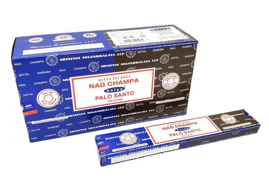 Satya Nag Champa & Palo Santo Mix Combo Pack 16gms (12/box)