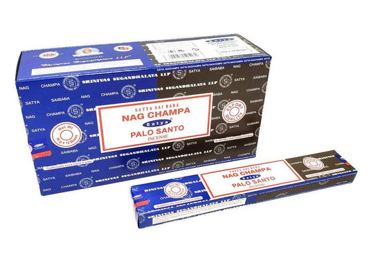 Satya Nag Champa & Palo Santo Mix Combo Pack 16gms (12/box)