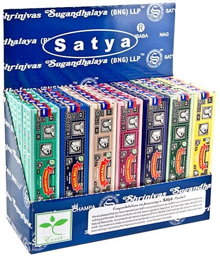 15 Gram Satya Super Hit Series Incense Display Set - 42 Pack