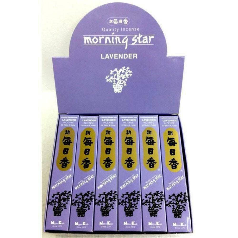 Morning Star Lavender Incense 50 Sticks (12 Packs)