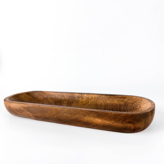 Wood Boat Double Incense Stick Burner 12"x4"