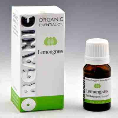 Auroshikha Lemongrass Organic Essential Oil 10ml - 1/3fl.oz.