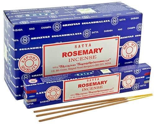 Satya Rosemary Incense - 15 Gram Pack (12 Packs Per Box)