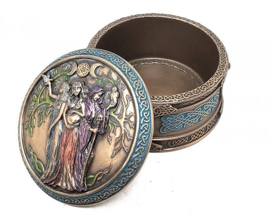 Celtic Triple Goddess Maiden Mother and The Crone Trinket Bo