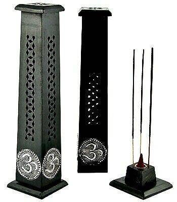 Tower Wooden Incense Burner for sticks and Cones Choose Your Design US Seller