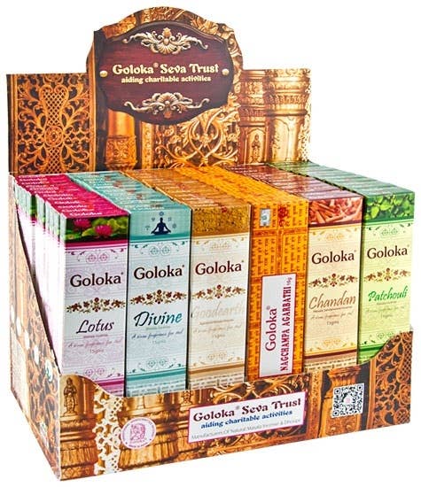 Goloka Premium Series Incense Display Set - 72 Packs