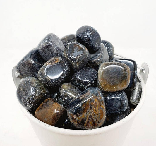 Blue Tiger Eye Tumbled Stone 1 Lb