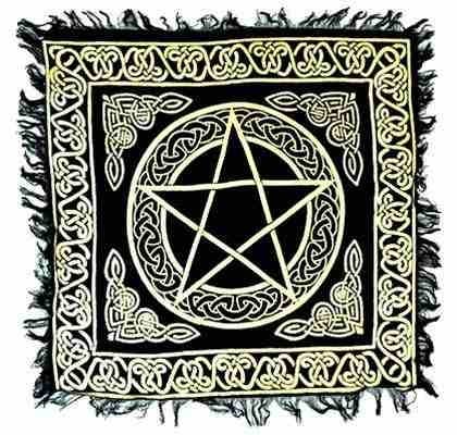 Gold Pentacle Altar Cloth - 18" x 18"