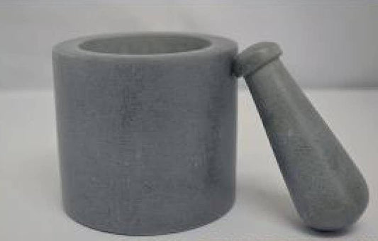 Gray Soapstone Mortar & Pestle 3'' x 3'' x 2.75''H.