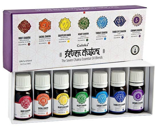 Goloka Seven Chakra Essential Oil Gift Set - 10ml.