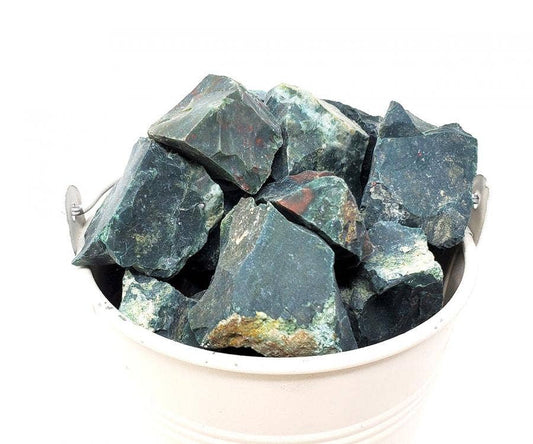 1 Kilo - Blood Green Raw Natural Stone (2.2 Lb's)