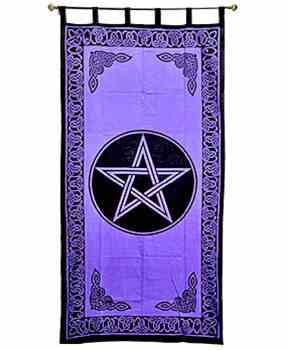 Pentacle Curtain (Purple) - 44"x88"