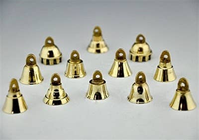 4 Sets of 12 Pieces Assorted Brass Bells Set - 3/4"H (48 p)