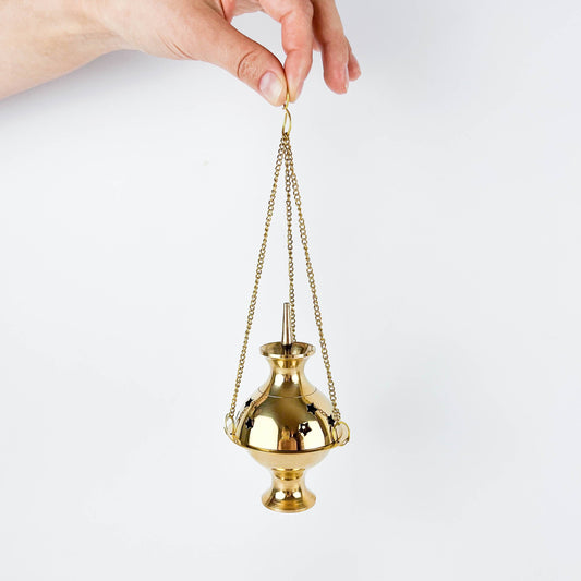 Brass Hanging Burner 4"H