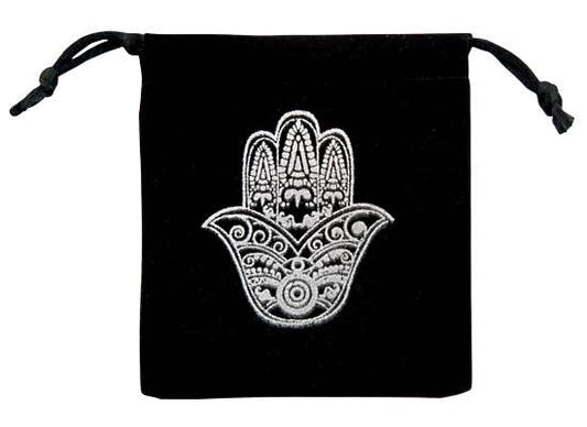 6 Pieces Hand of Fatima Drawstring Velvet Bag