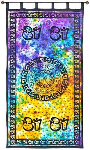 Om Chakra Curtain (Tie Dye) - 44"X88"