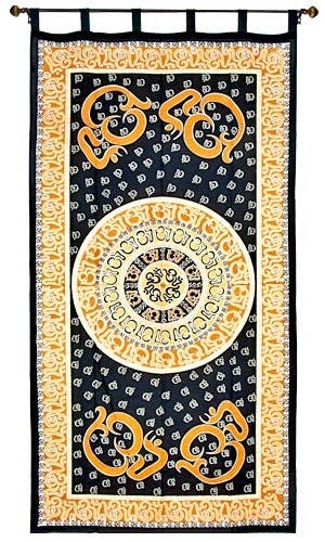 Om Chakra Curtain (Beige) - 44"x88"