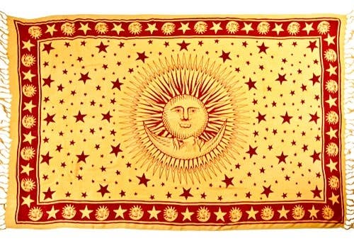 Celestial in Yellow Scarve / Altar Cloth - 42"x68"