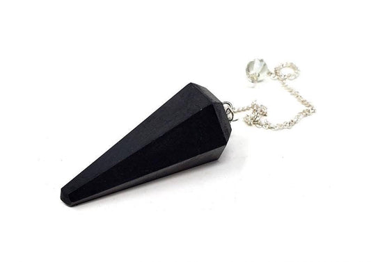 Shungite Gemstone Pendulum with Chain ( 4 PACK )