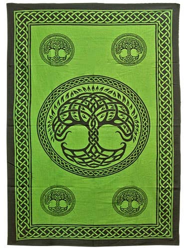 The Tree of Life Hanging Tapestry (Green) - 30" x 45"