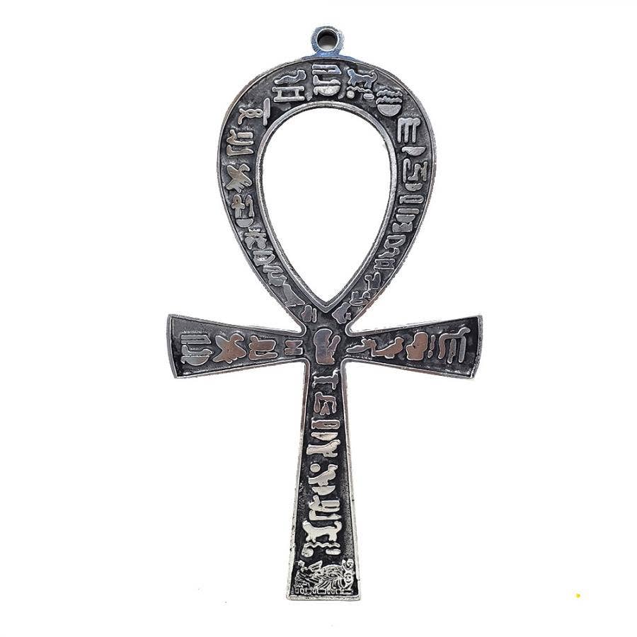 8" Ankh Silver Finish