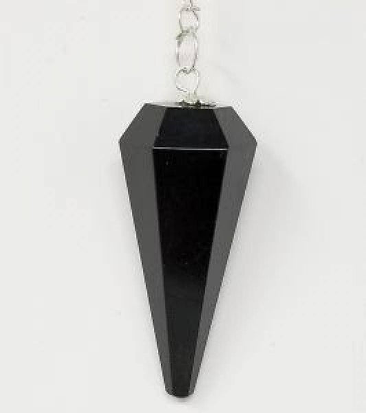 Black Tourmaline Pendulum with Chain(4PACK)