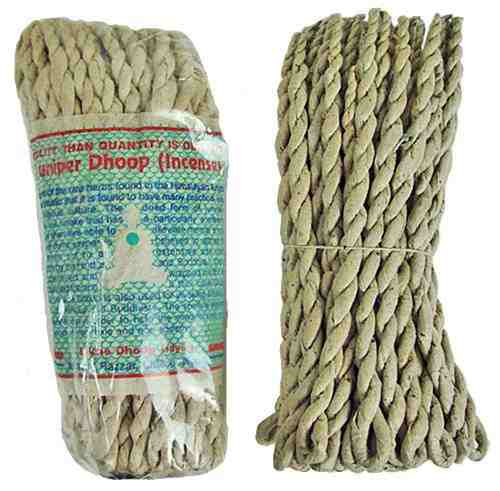 6 Packs Tibetan Juniper Dhoop Rope Incense 50 Sticks - 5"L