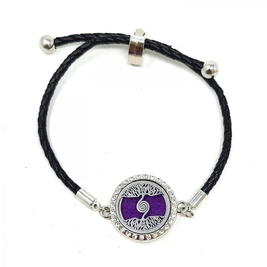 Essential Aromatherapy Diffuser Bracelet with Spiral Tree