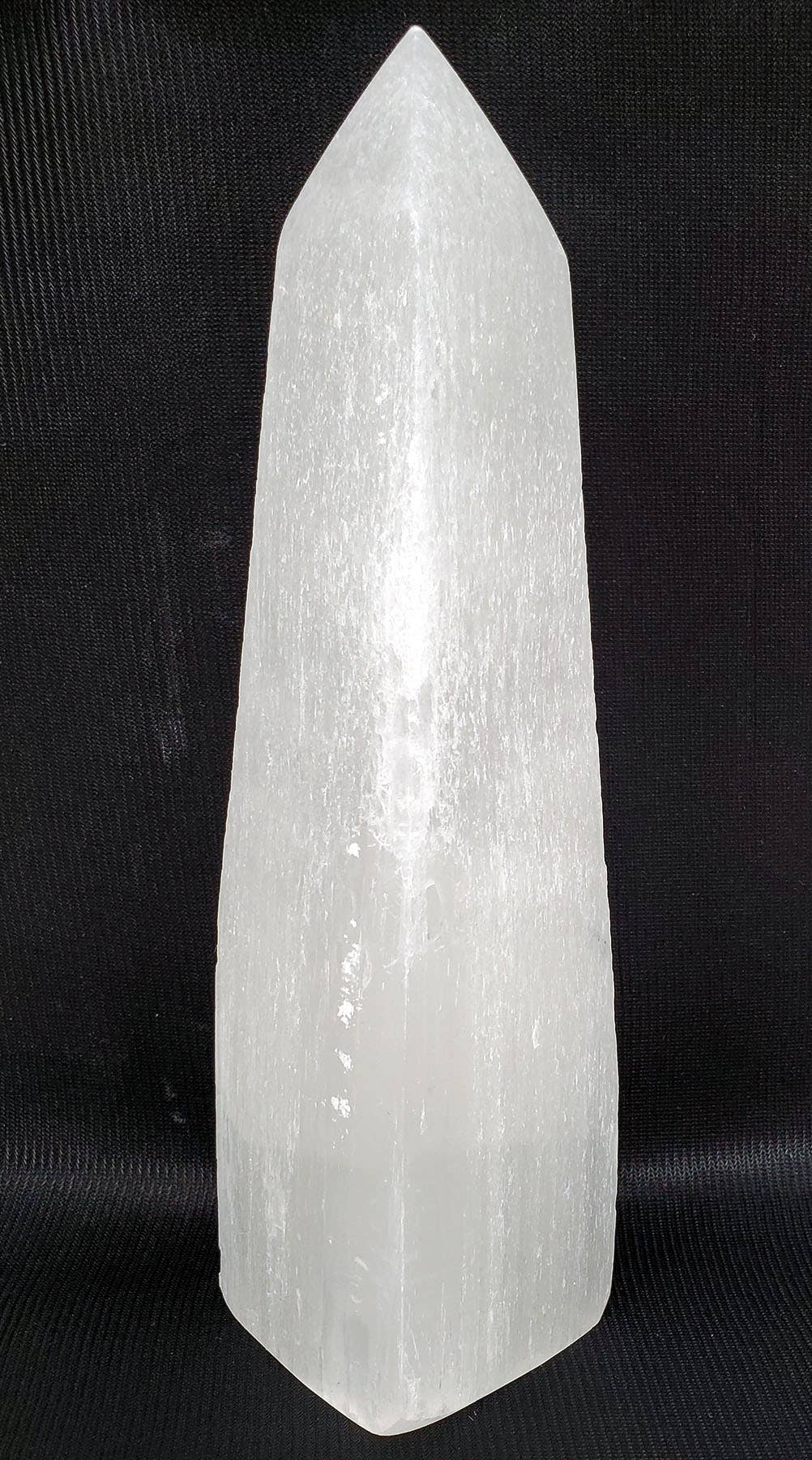 Polised Selenite Obelisk Tower 7-8" Height