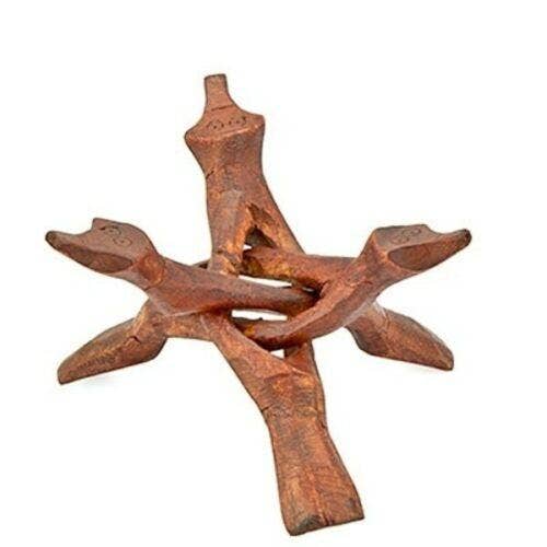 Wooden Cobra Tripod Stand Set Natural Smooth Finish US Seller