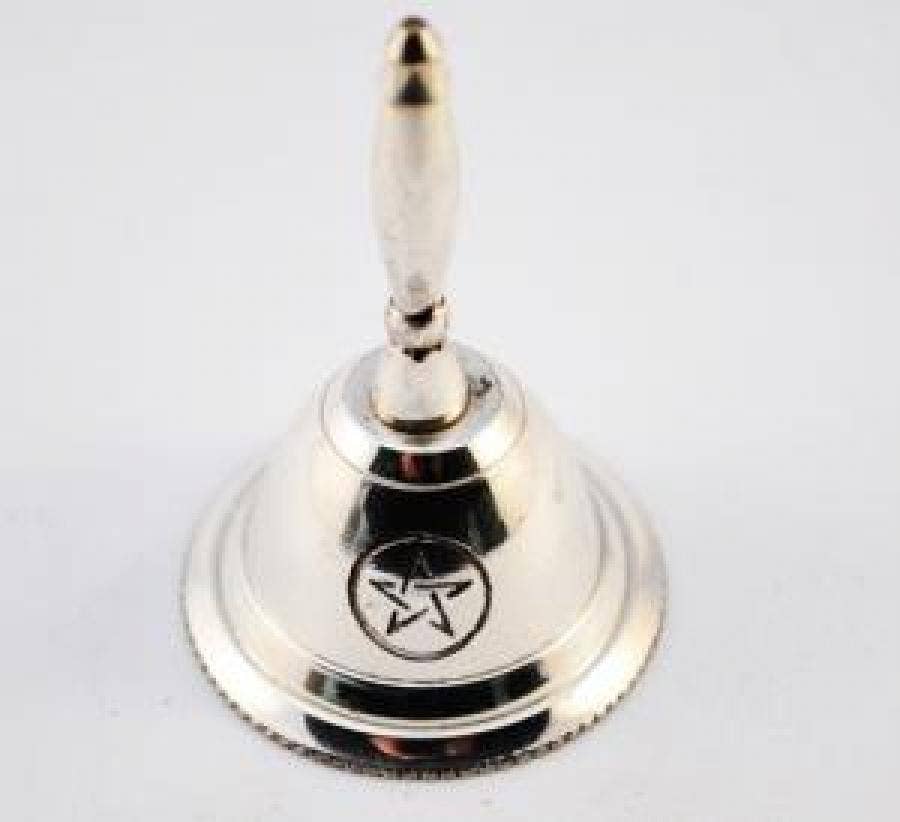 Pentacle Silver Plated Altar Bell - 3"H