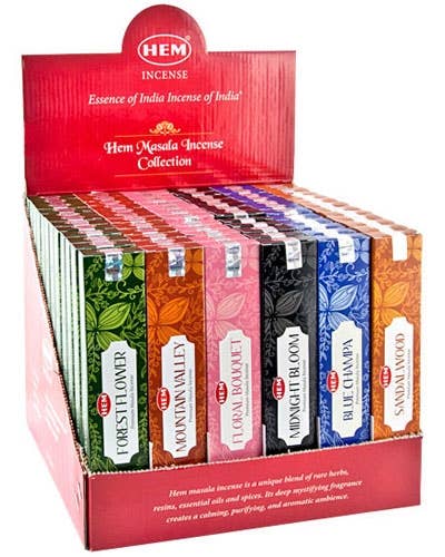 15 Gram Hem Masala Incense Display Set - 72 Packs