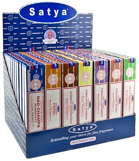 15 Gram Satya Sacred Series #3 Incense Display Set - 84 Pack